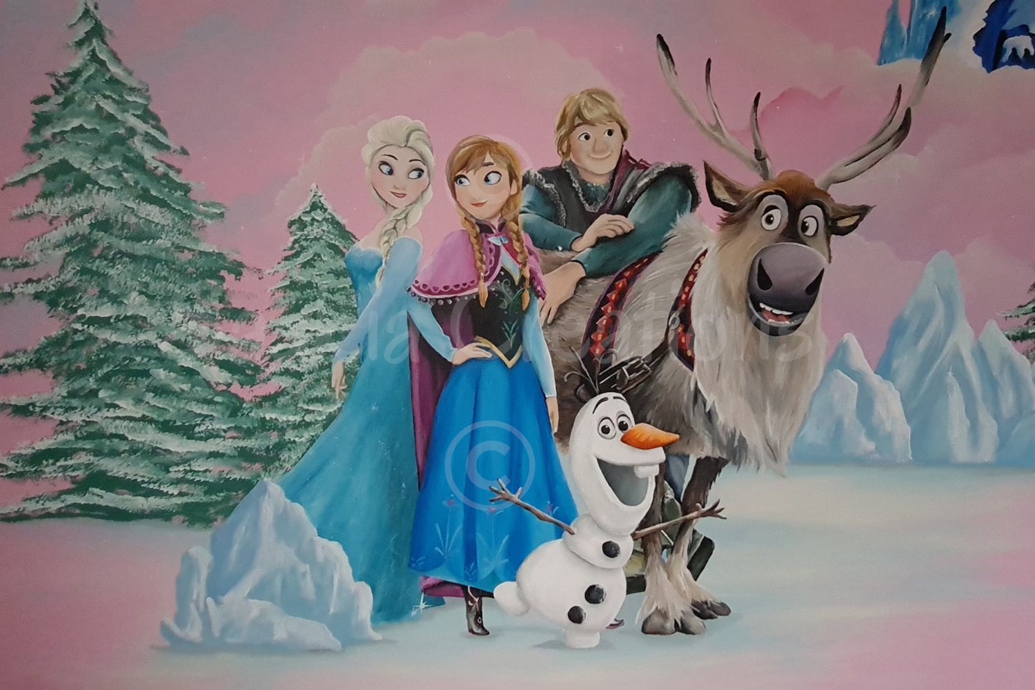 Disney muurschildering frozen elsa
