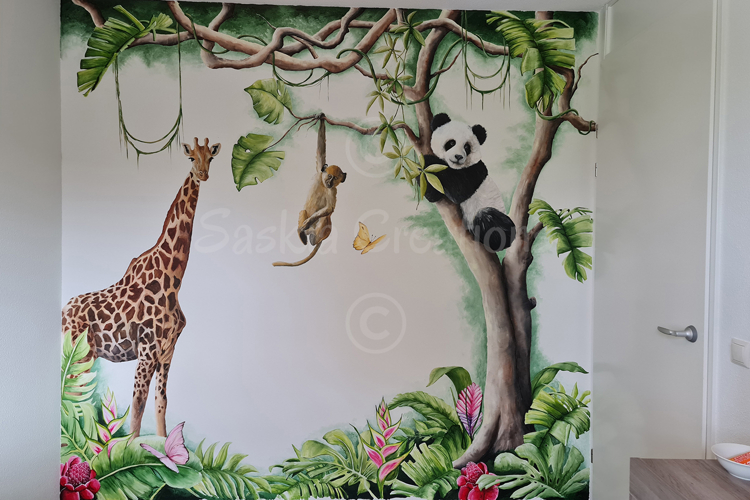 muurschildering junglekamertje